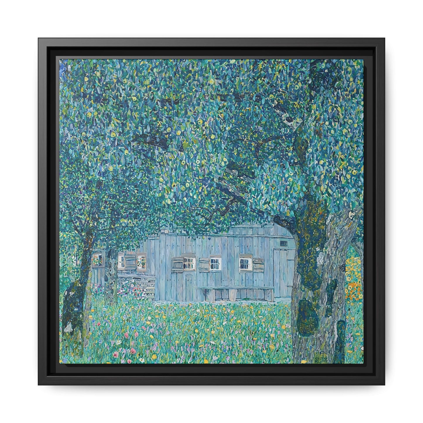Bauernhaus in Buchberg (Oberösterreichisches Bauernhaus) 1911 by Gustav Klimt / Toile encadrée sur caisse américaine