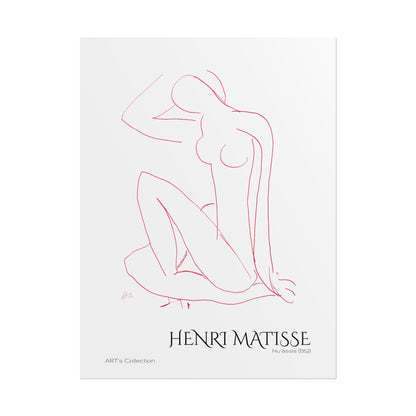 Nu assis (1952) version rouge by Henri Matisse / Affiche imprimée - Série ART's Collection