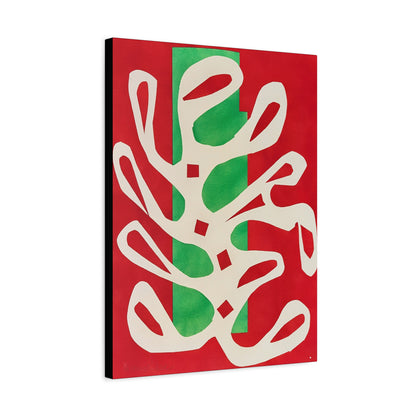 Henri Matisse / Algue blanche sur fond rouge et vert (1947) / Reproduction Fine Art sur Toile /  Epaisseur 3.2 cm - 1.25 inch