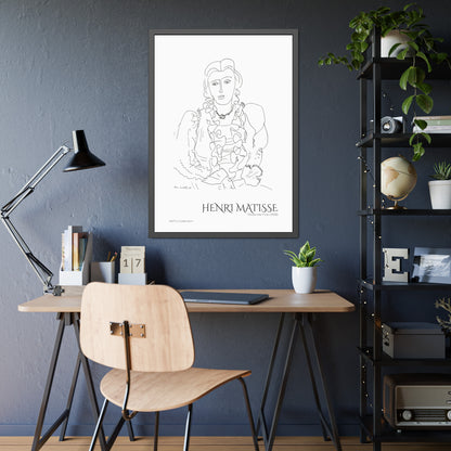 Sitzende Frau (1936) by Henri Matisse  / Affiche Encadrée série ART's Collection