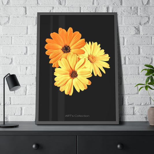 Collection Signature "FLORAL Numéro 8" sur Affiche Encadrée série ART's Collection