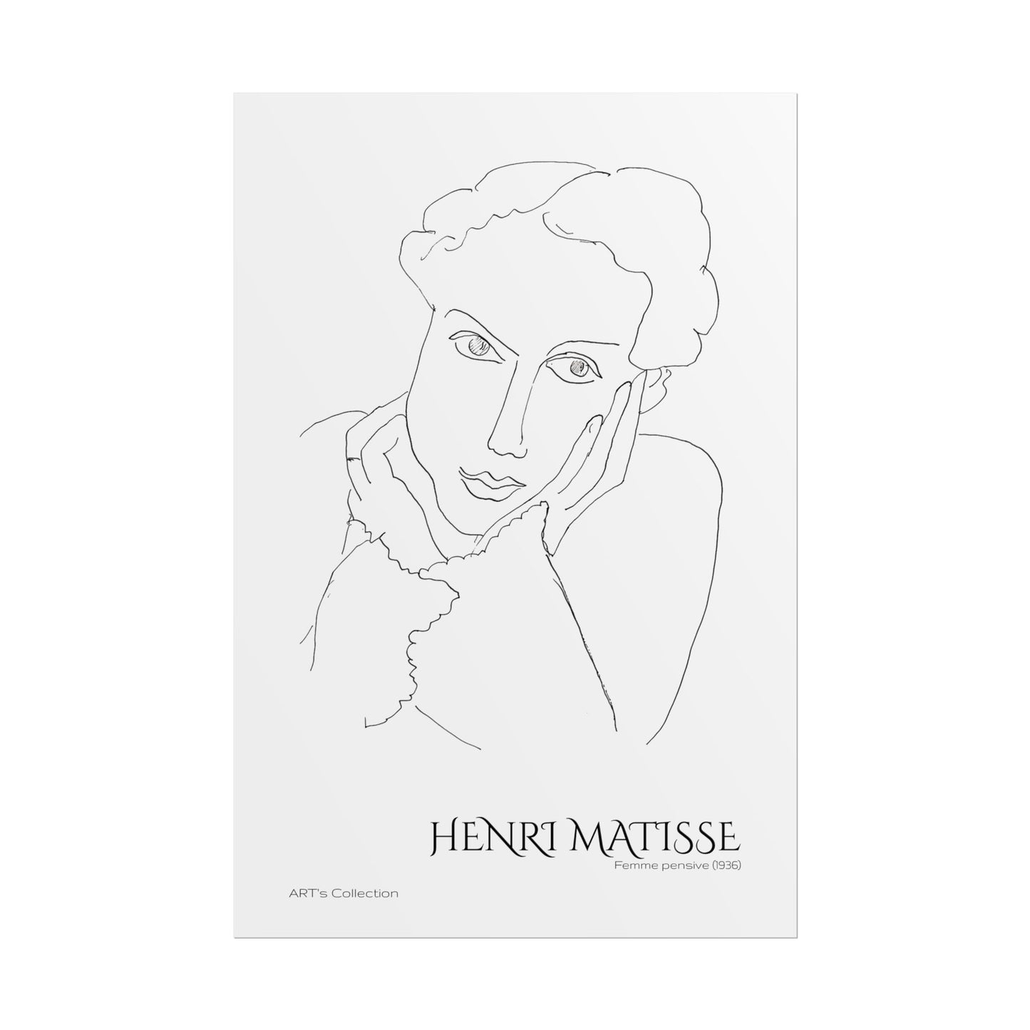 Femme pensive (1936) by Henri Matisse / Affiche imprimée - Série ART's Collection