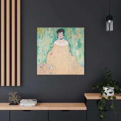 Amalie Zuckerkandl (1917) by Gustav Klimt / Reproduction Fine Art sur Toile / Flanc Large Epaisseur 3.2 cm - 1.25 inch