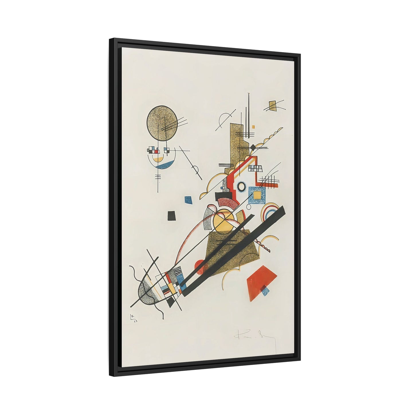 Frohlicher Augsteig (1923) by Wassily Kandinsky / Toile encadrée sur caisse américaine