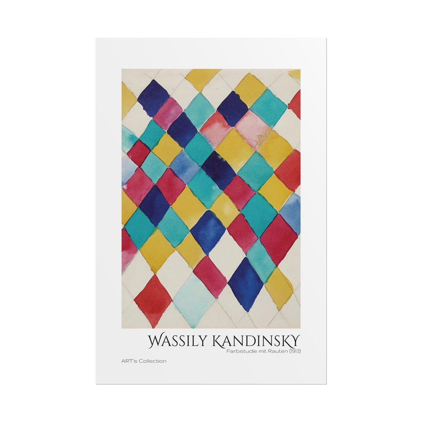 Farbstudie mit Rauten (1913) by Wassily Kandinsky / Affiche imprimée - Série ART's Collection