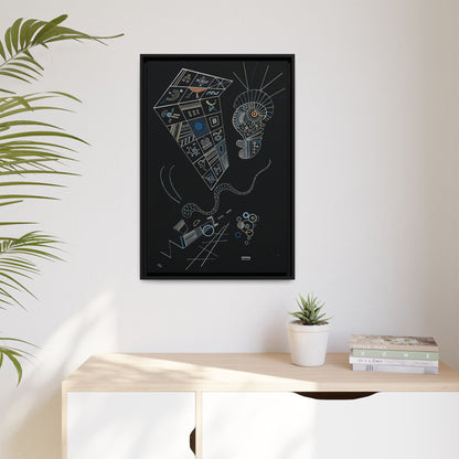 Ohne titel (1941) by Wassily Kandinsky / Toile encadrée sur caisse américaine