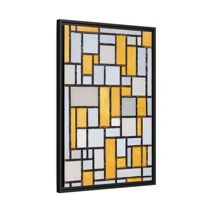 Composition with Grid 1 (1918) by Piet Mondrian  / Toile encadrée sur caisse américaine