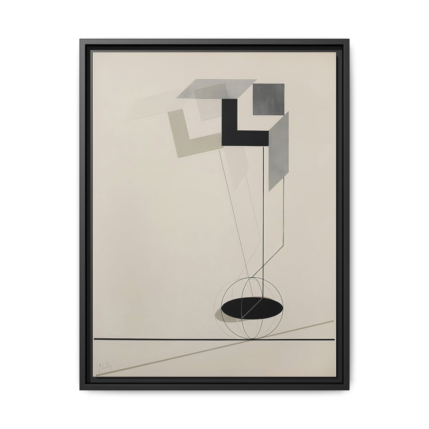 Kestnermappe Proun, Rob. Levnis and Chapman GmbH Hannover #2 (1923) by El Lissitzky / Toile encadrée sur caisse américaine