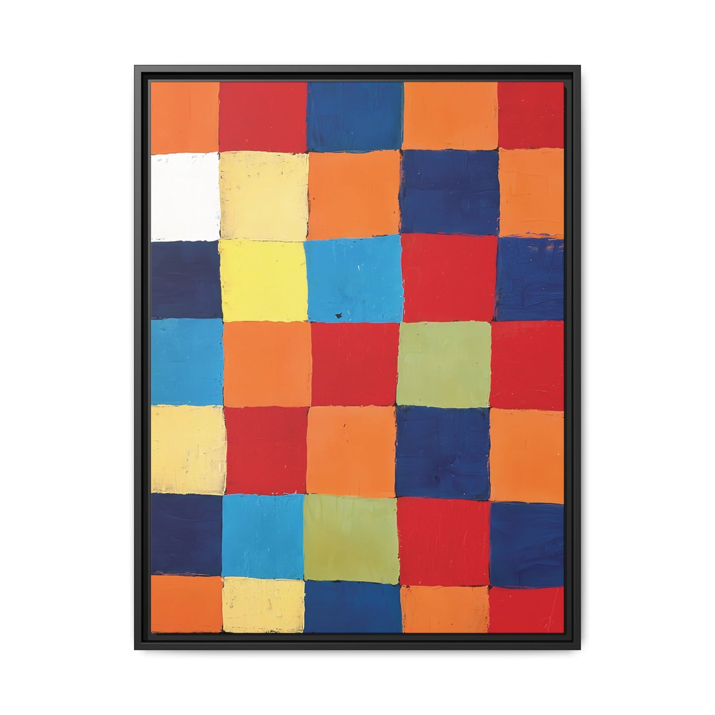 Color chart Qu1 (1930) by Paul Klee / Toile encadrée sur caisse américaine
