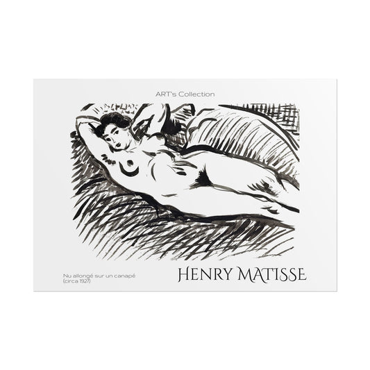 Nu allongé sur un canapé (circa 1927) by Henry Matisse / Affiche imprimée - Série ART's Collection