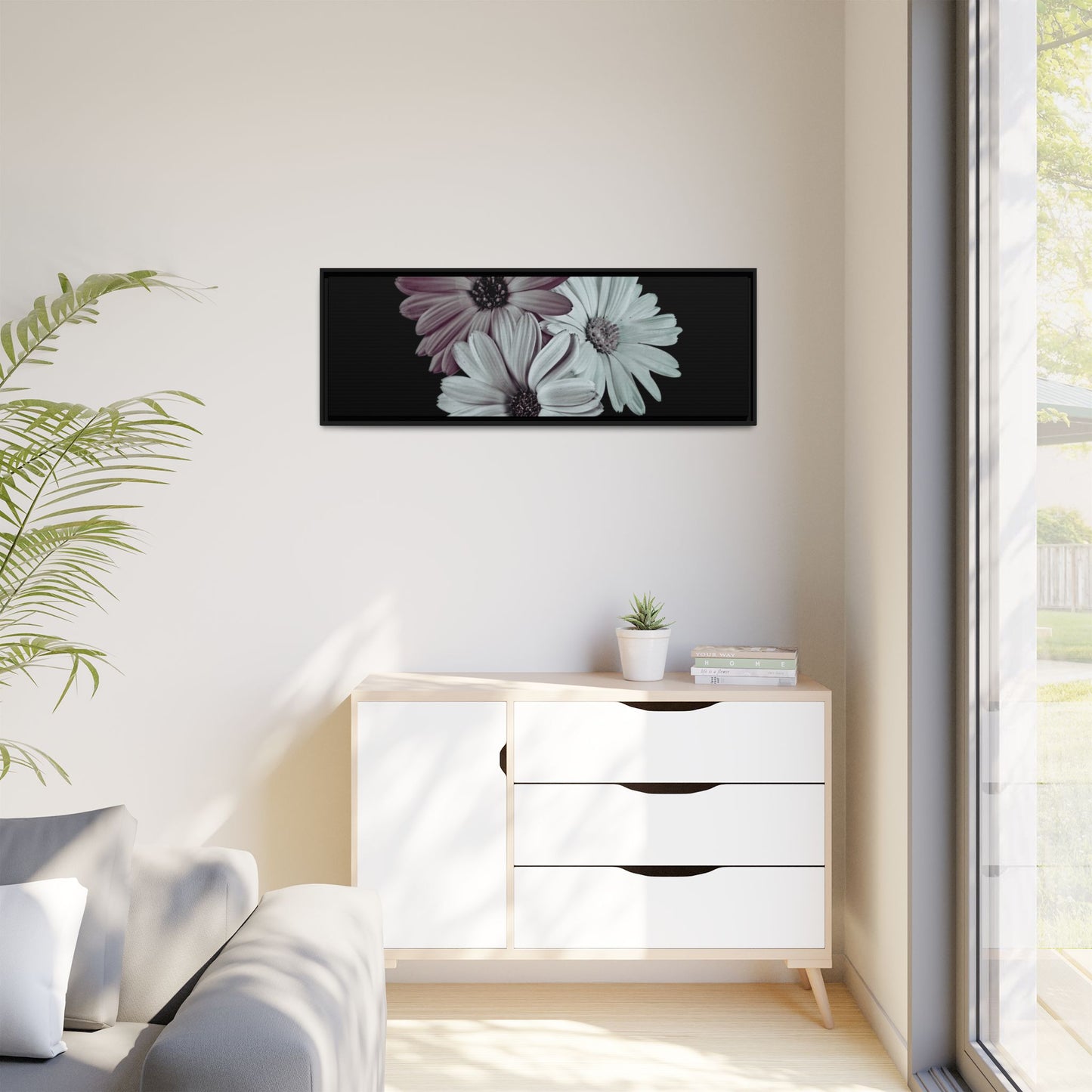 Collection Signature "FLORAL Numéro 5" sur Toile encadrée avec caisse américaine