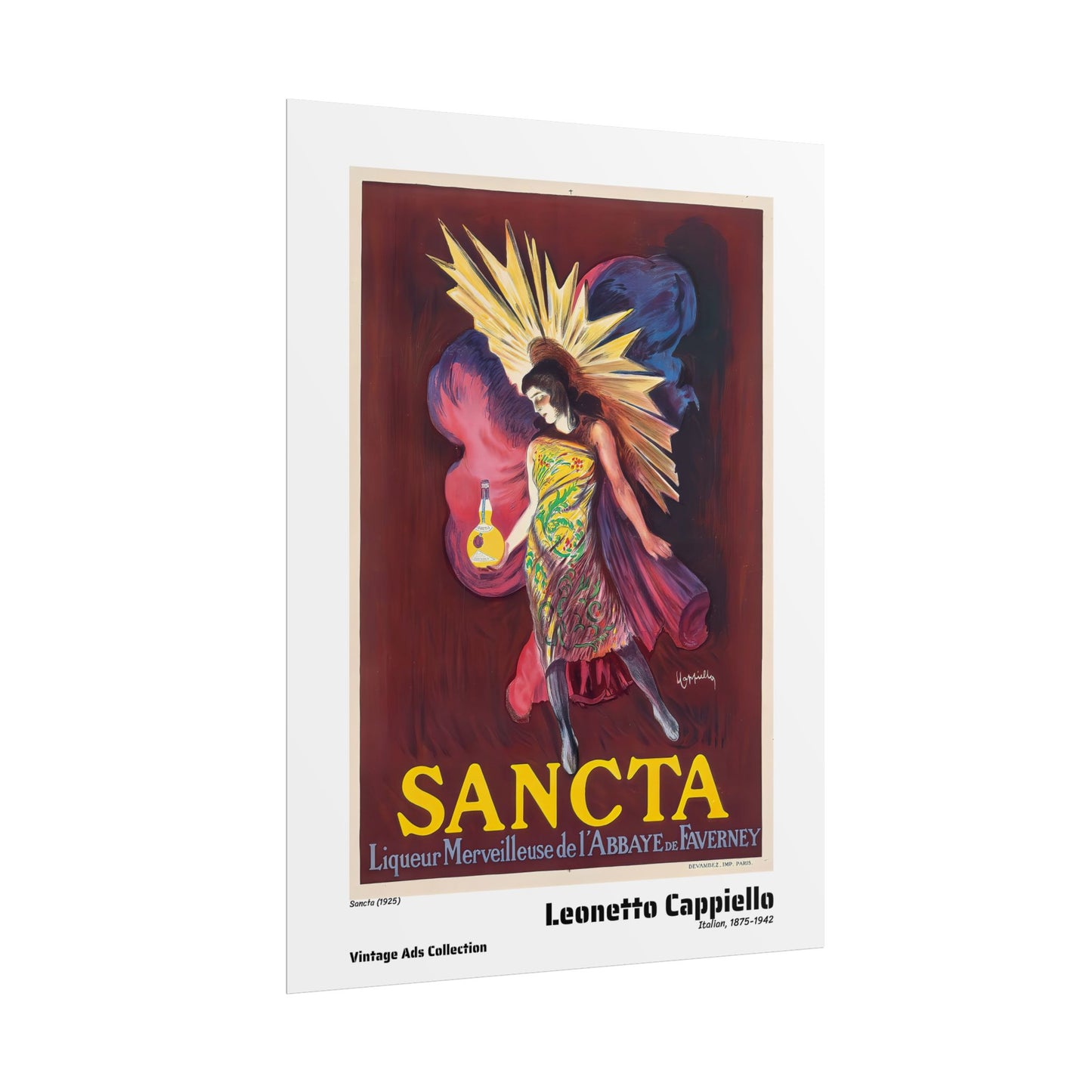 Sancta (1925) by Leonetto Cappiello / Affiche imprimée - Série Vintage Ads Collection