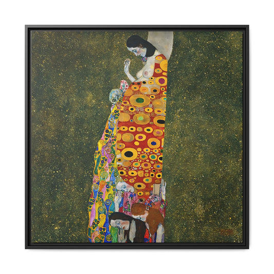 Hope, II (1907 - 1908) by Gustav Klimt / Toile encadrée sur caisse américaine