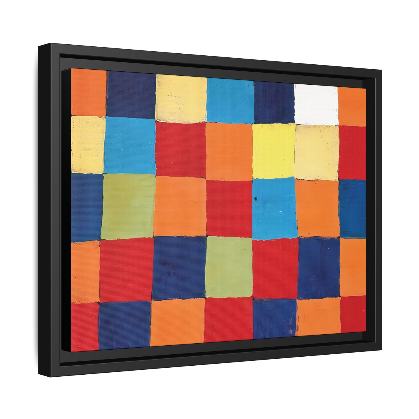 Color chart Qu1 (1930) by Paul Klee / Toile encadrée sur caisse américaine