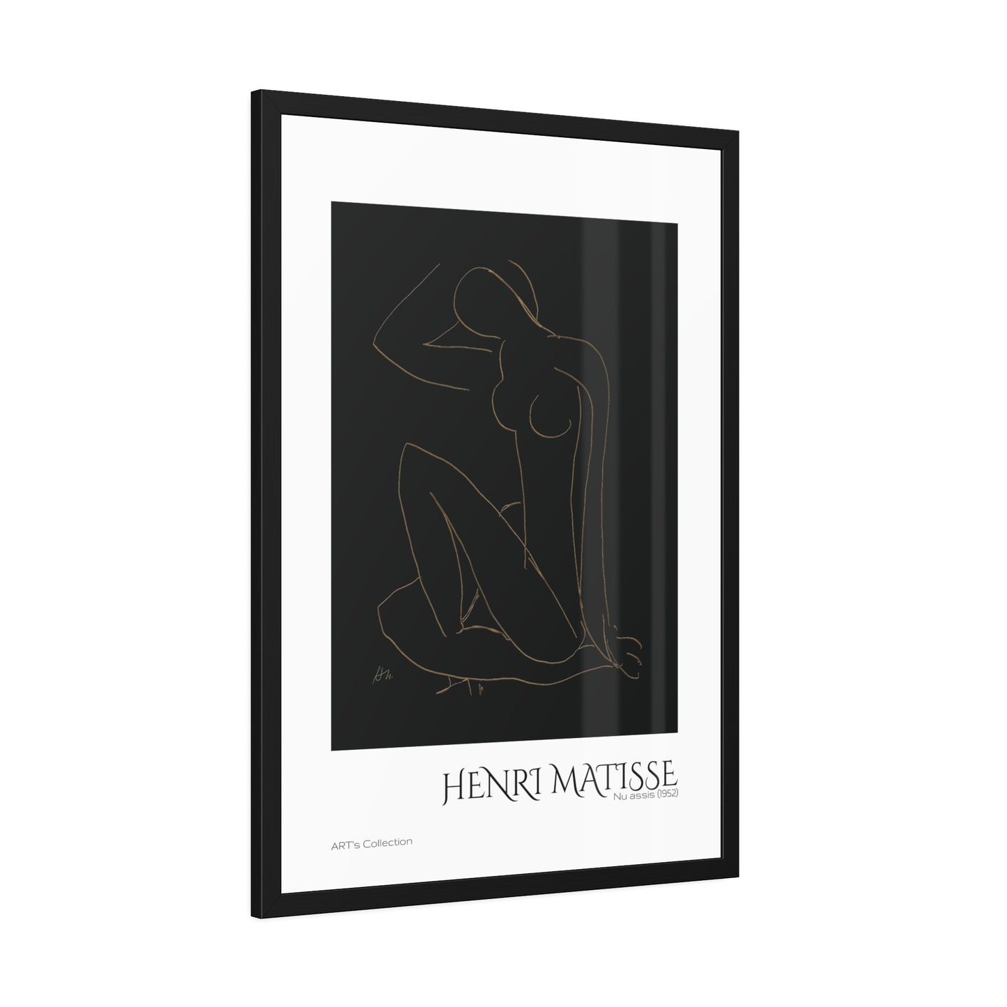 Nu assis (1952) by Henri Matisse version imposition / Affiche Encadrée série ART's Collection