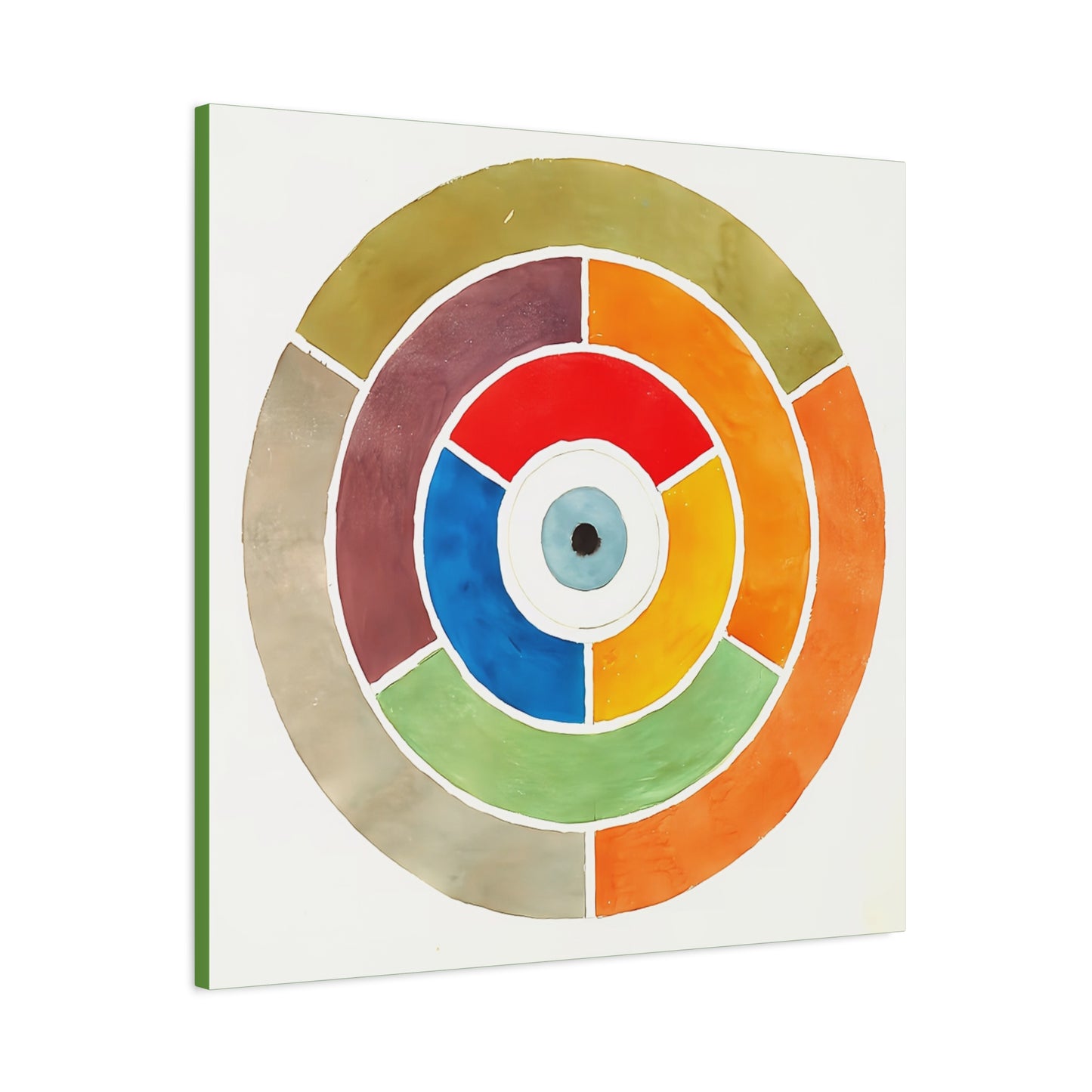 Disc Showing Primary Secondary and Tertiary Colors (ca 1900) by Elizabeth A. Nedwill / Reproduction Fine Art sur Toile /   3.2 cm-1.25 inch