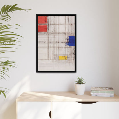 Study for a Composition (1940-1941) by Piet Mondrian  / Toile encadrée sur caisse américaine