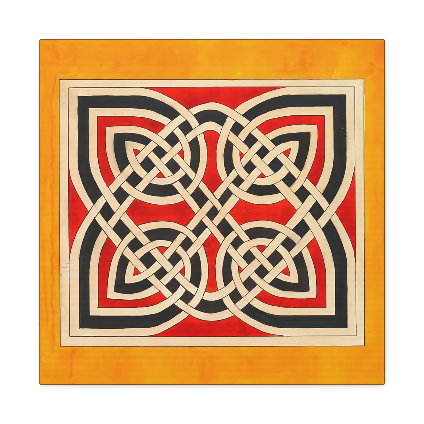 Celtic Ornament (ca 1900) by Elizabeth A. Nedwill  / Reproduction Fine Art sur Toile / Flanc Large Epaisseur 3.2 cm - 1.25 inch