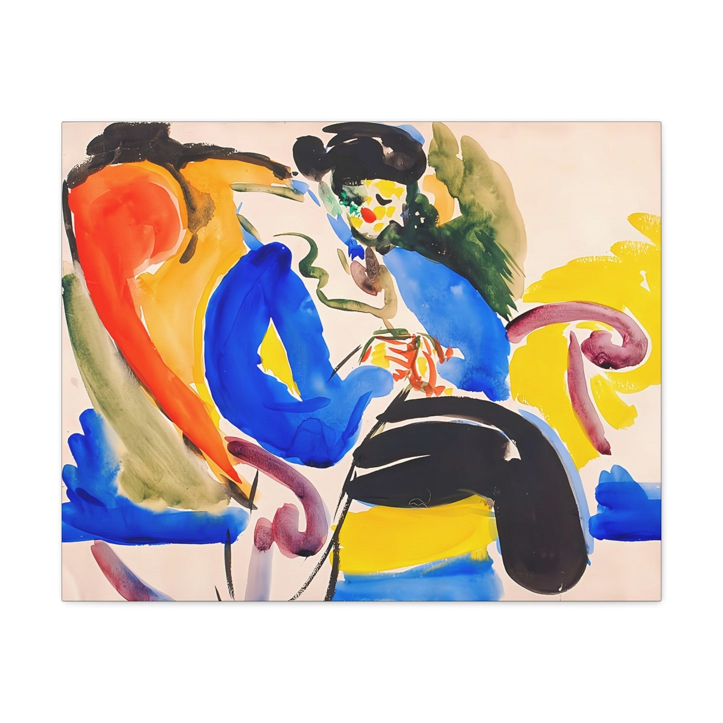 Calligraphic #2 Woman on Chair (1914-18) by Henry Lyman Saÿen  / Reproduction Fine Art sur Toile / Flanc Large Epaisseur 3.2 cm - 1.25 inch