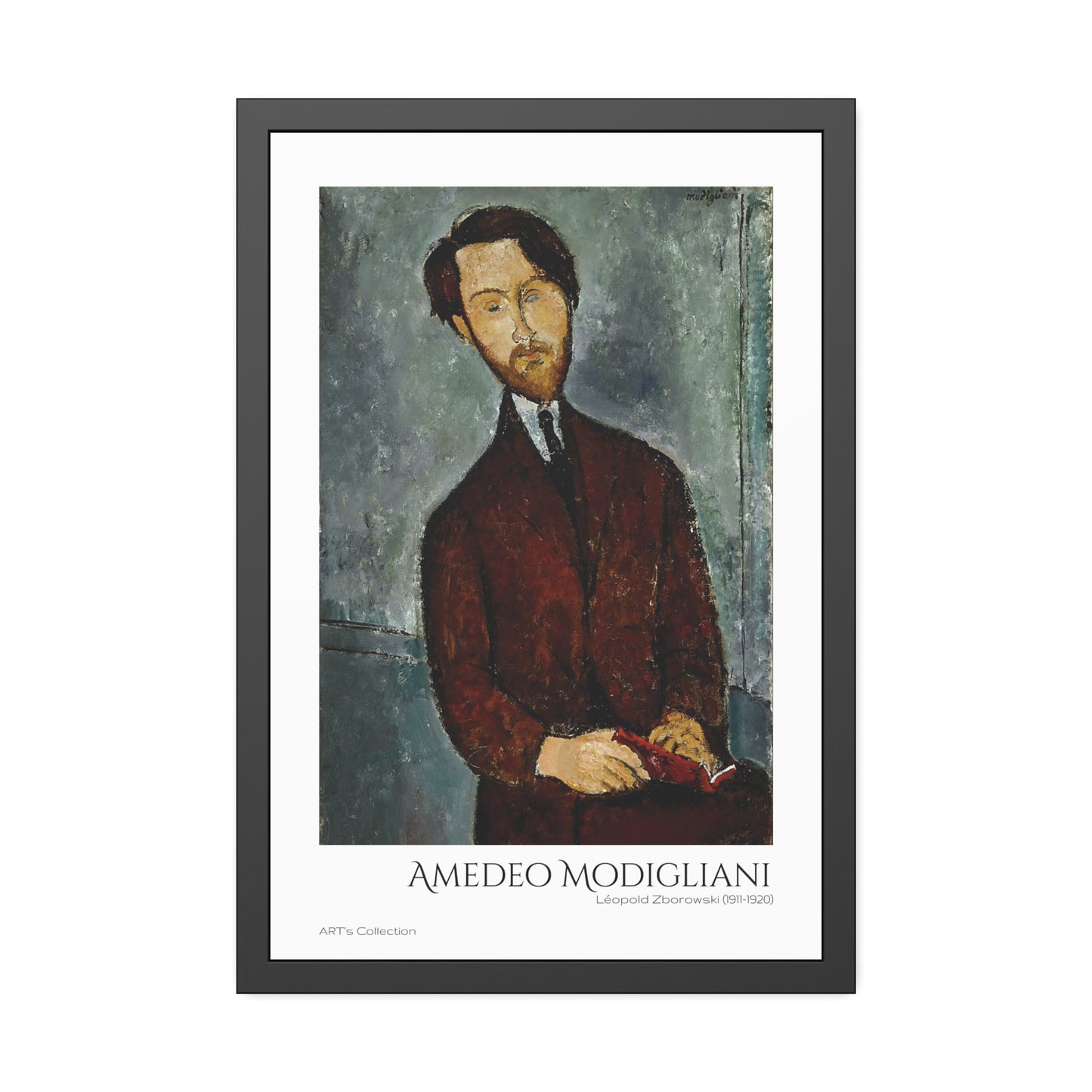 Léopold Zborowski (1911-1920) by Amedeo Modigliani  / Affiche Encadrée série ART's Collection