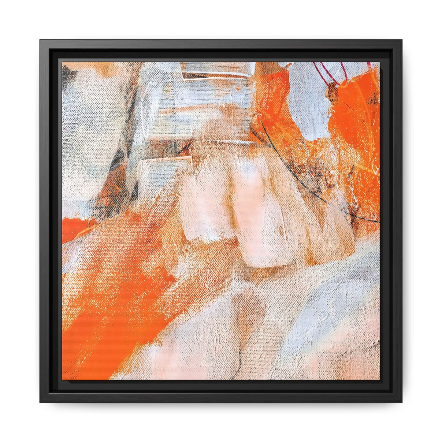 Tableau Intemporel Mandarine "Série Sign Collections" / Toile encadrée sur caisse américaine