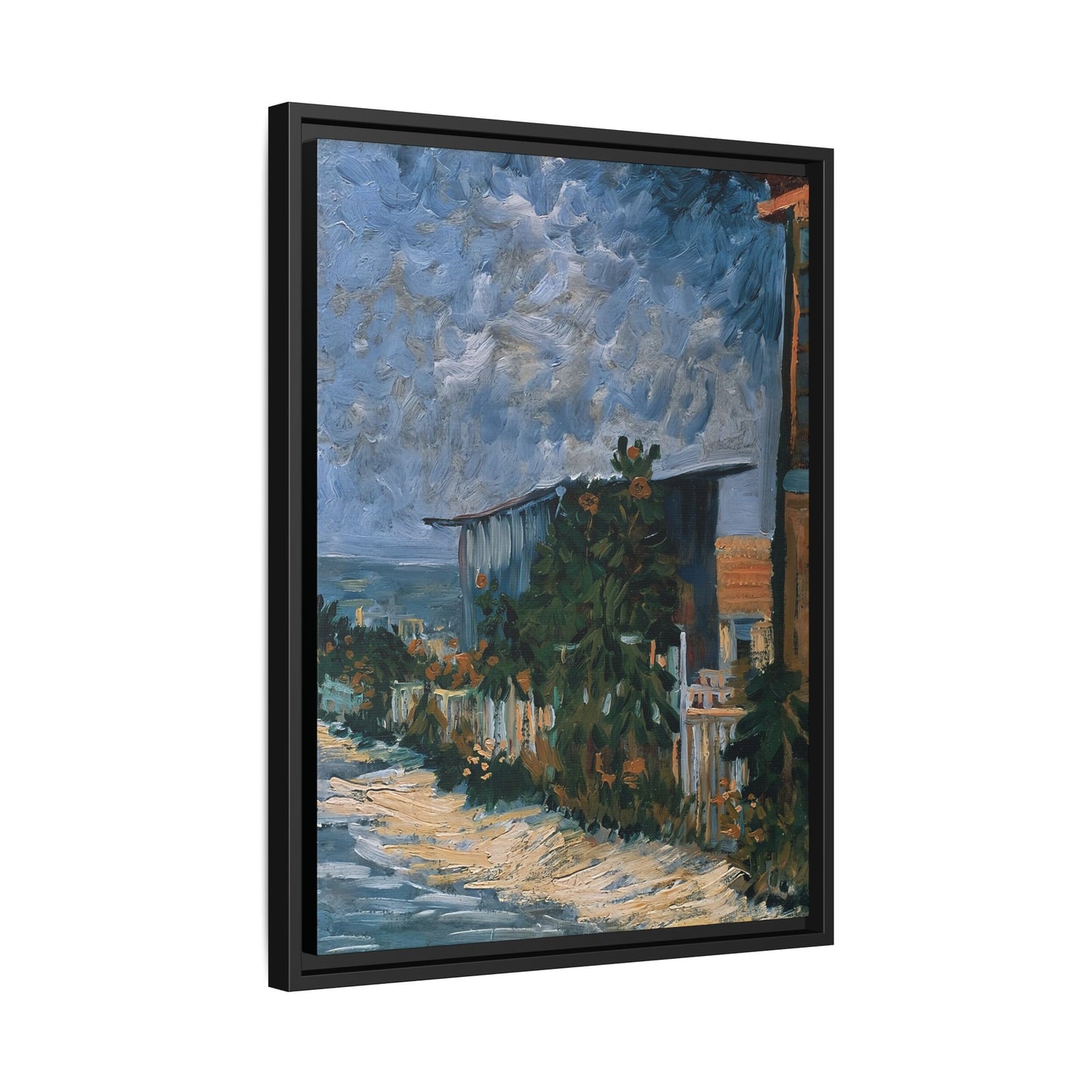 Shelter on Montmartre (1887) by Vincent van Gogh / Toile encadrée sur caisse américaine