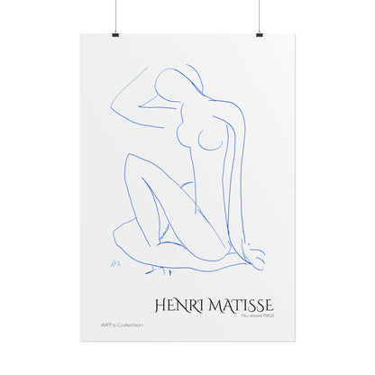 Nu assis (1952) version bleue by Henri Matisse / Affiche imprimée - Série ART's Collection