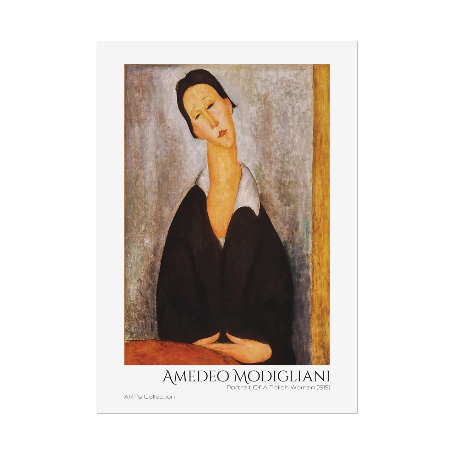Portrait Of A Polish Woman (1919) by Amedeo Modigliani / Affiche imprimée - Série ART's Collection