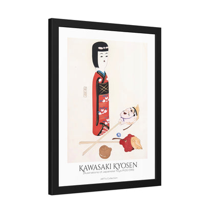 Illustrations of Japanese Toys Pl.053 (1919) by Kawasaki Kyosen / Affiche Encadrée série ART's Collection