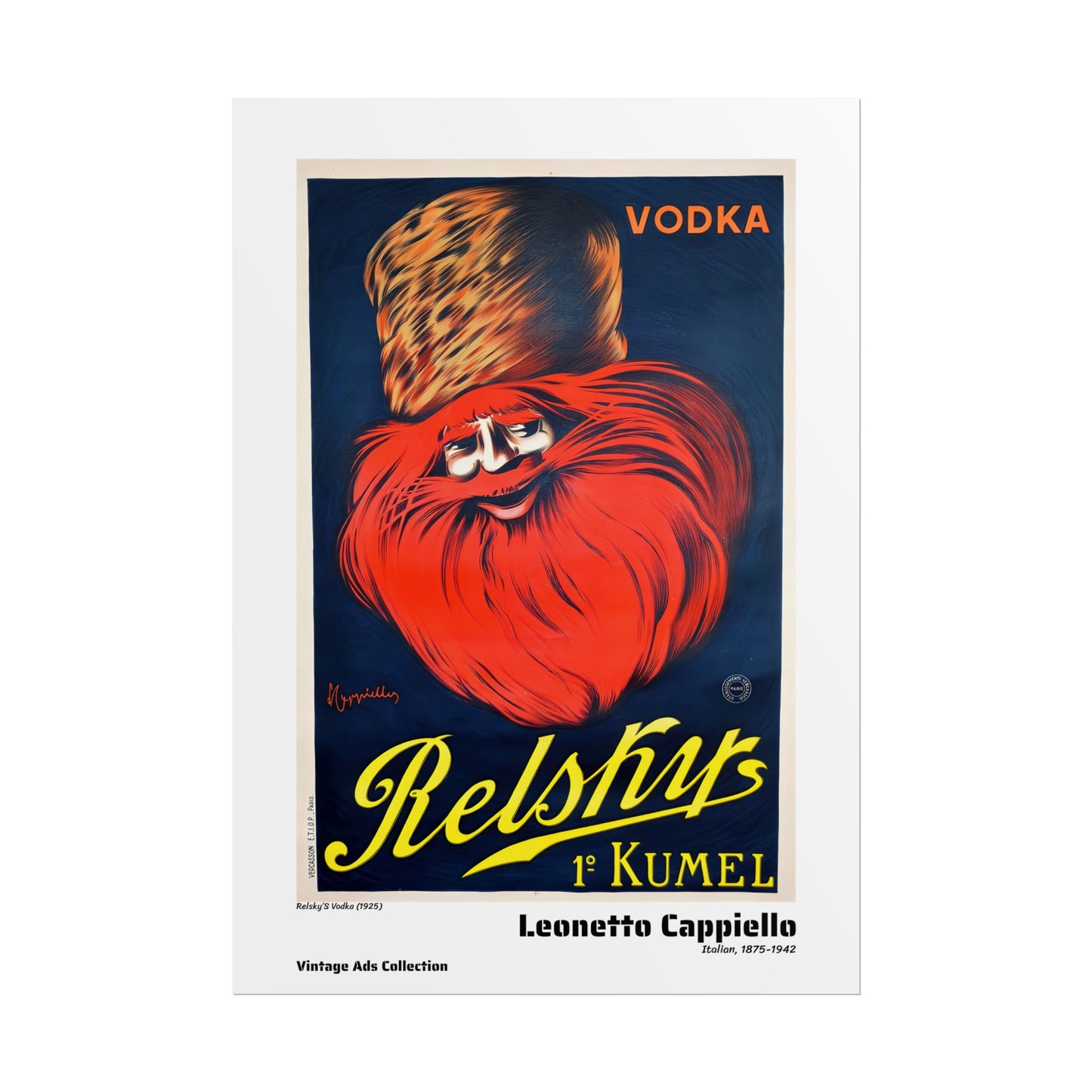 Relsky'S Vodka (1925) by Leonetto Cappiello / Affiche imprimée - Série Vintage Ads Collection