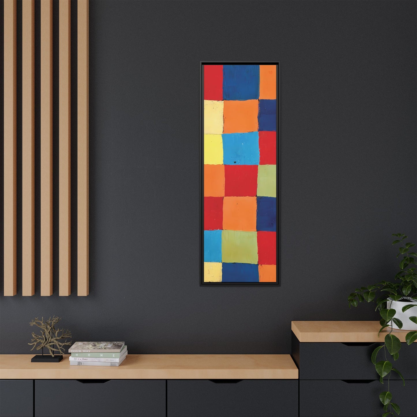 Color chart Qu1 (1930) by Paul Klee / Toile encadrée sur caisse américaine