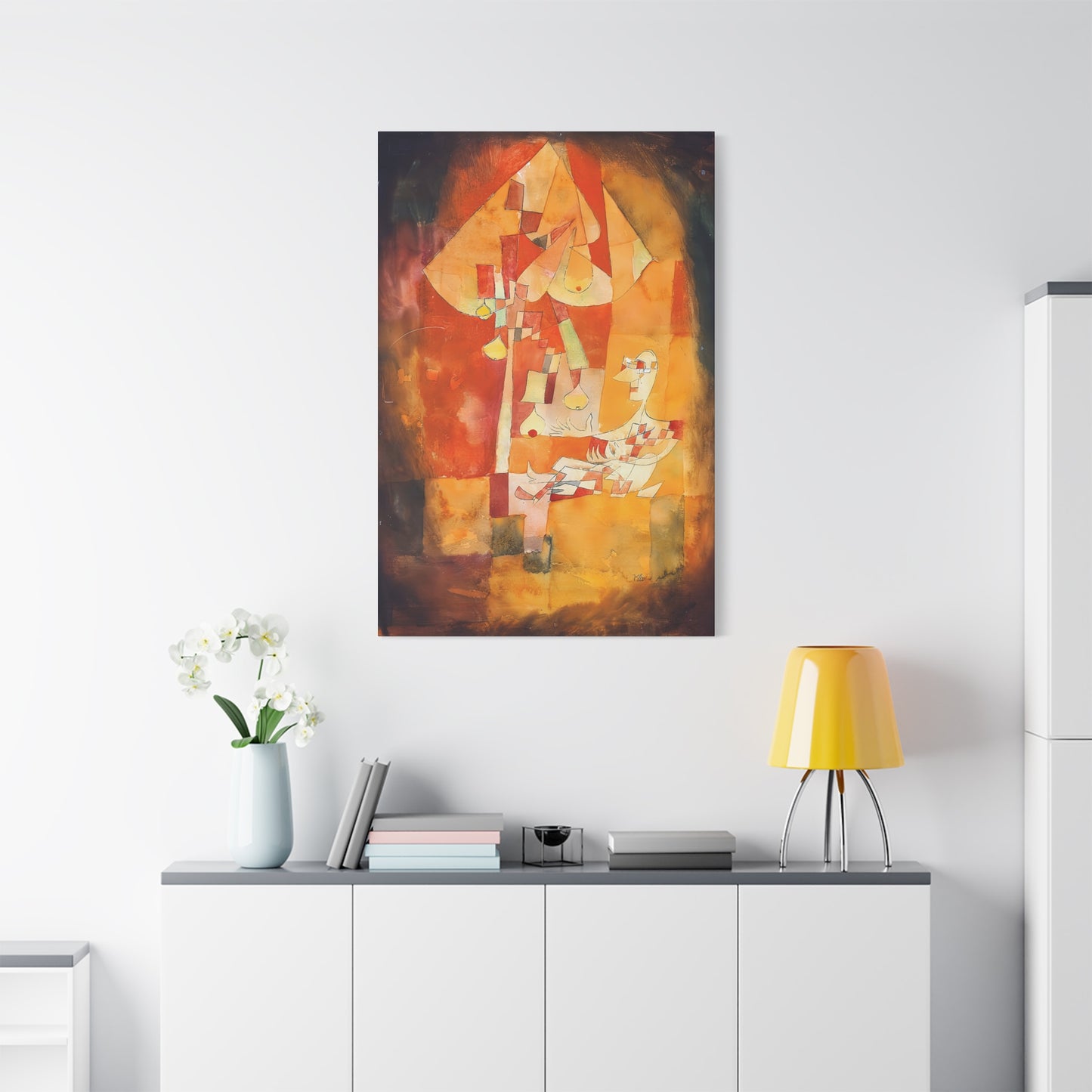 The Man Under the Pear Tree (1921) by Paul Klee  / Reproduction Fine Art sur Toile / Epaisseur 3.2 cm - 1.25 inch