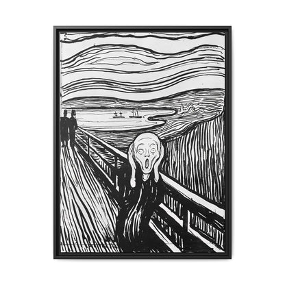 The Scream (1895) by Edvard Munch  / Toile encadrée sur caisse américaine