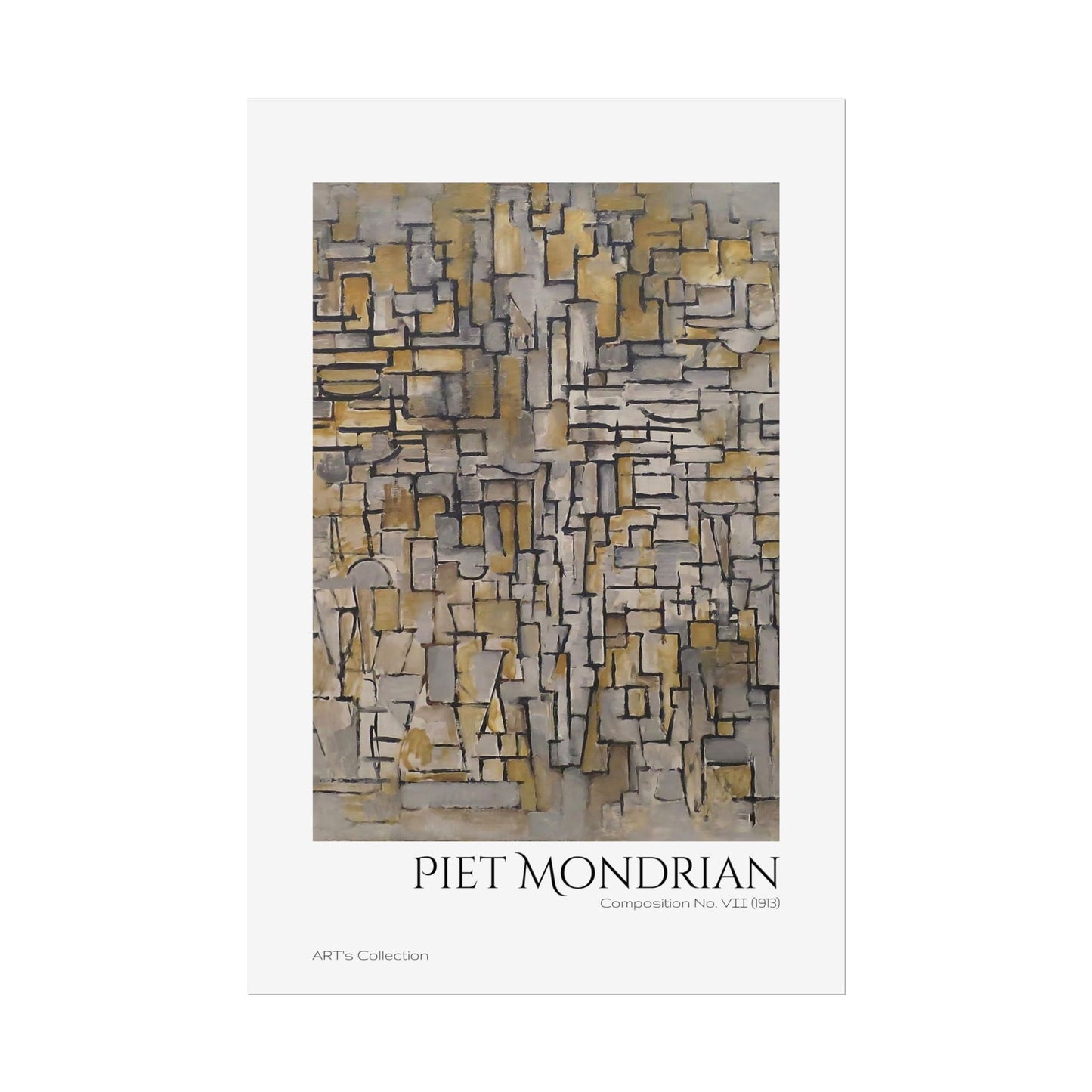 Tableau No. 2, Composition No. VII (1913) by Piet Mondrian / Affiche imprimée - Série ART's Collection