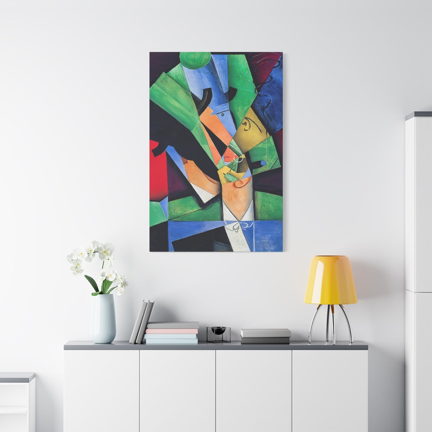 The Smoker (1913) by Juan Gris / Reproduction Fine Art sur Toile / Flanc Large Epaisseur 3.2 cm - 1.25 inch