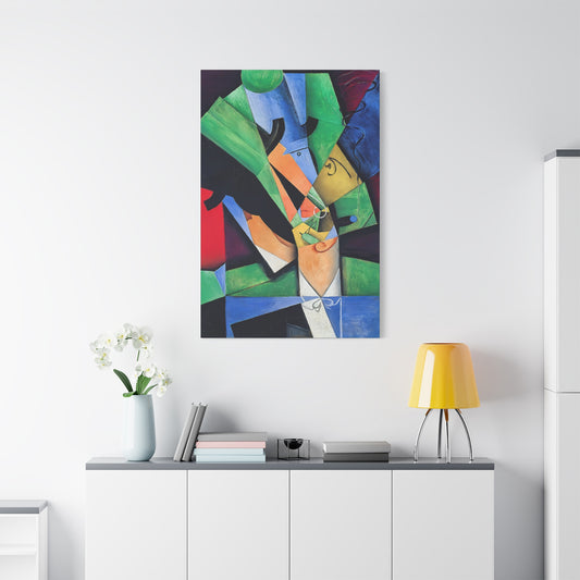 The Smoker (1913) by Juan Gris / Reproduction Fine Art sur Toile / Flanc Large Epaisseur 3.2 cm - 1.25 inch