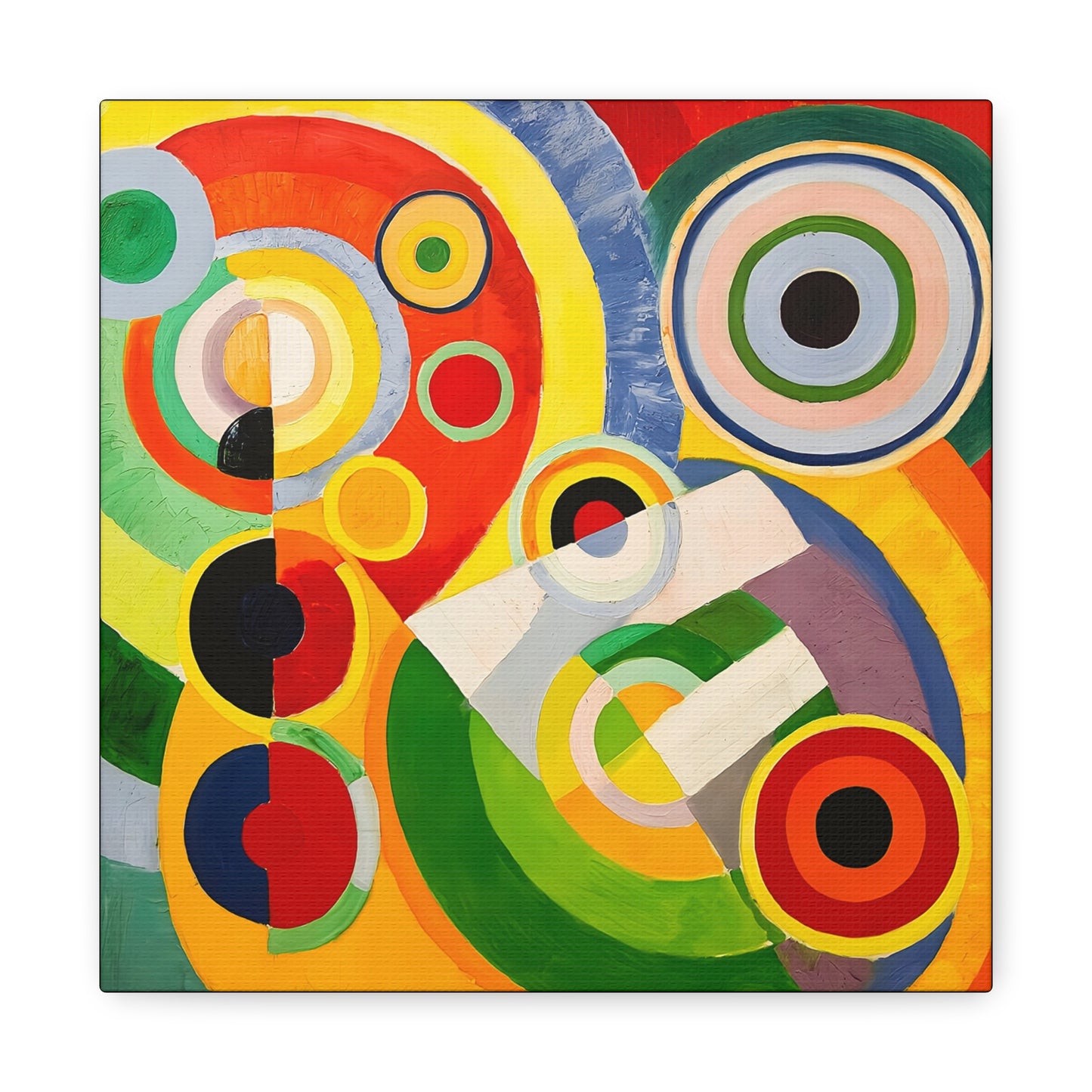 Rythme, Joie de vivre (1930) by Robert Delaunay / Reproduction Fine Art sur Toile / Large Epaisseur 3.2 cm - 1.25 inch
