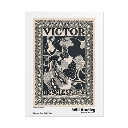 Victor bicycles (1895) by Will Bradley / Affiche imprimée - Série Vintage Ads Collection