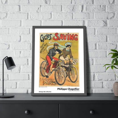 Cycles Saving (circa 1900) by Philippe Chapellier / Affiche Encadrée Série Vintage Ads Collection