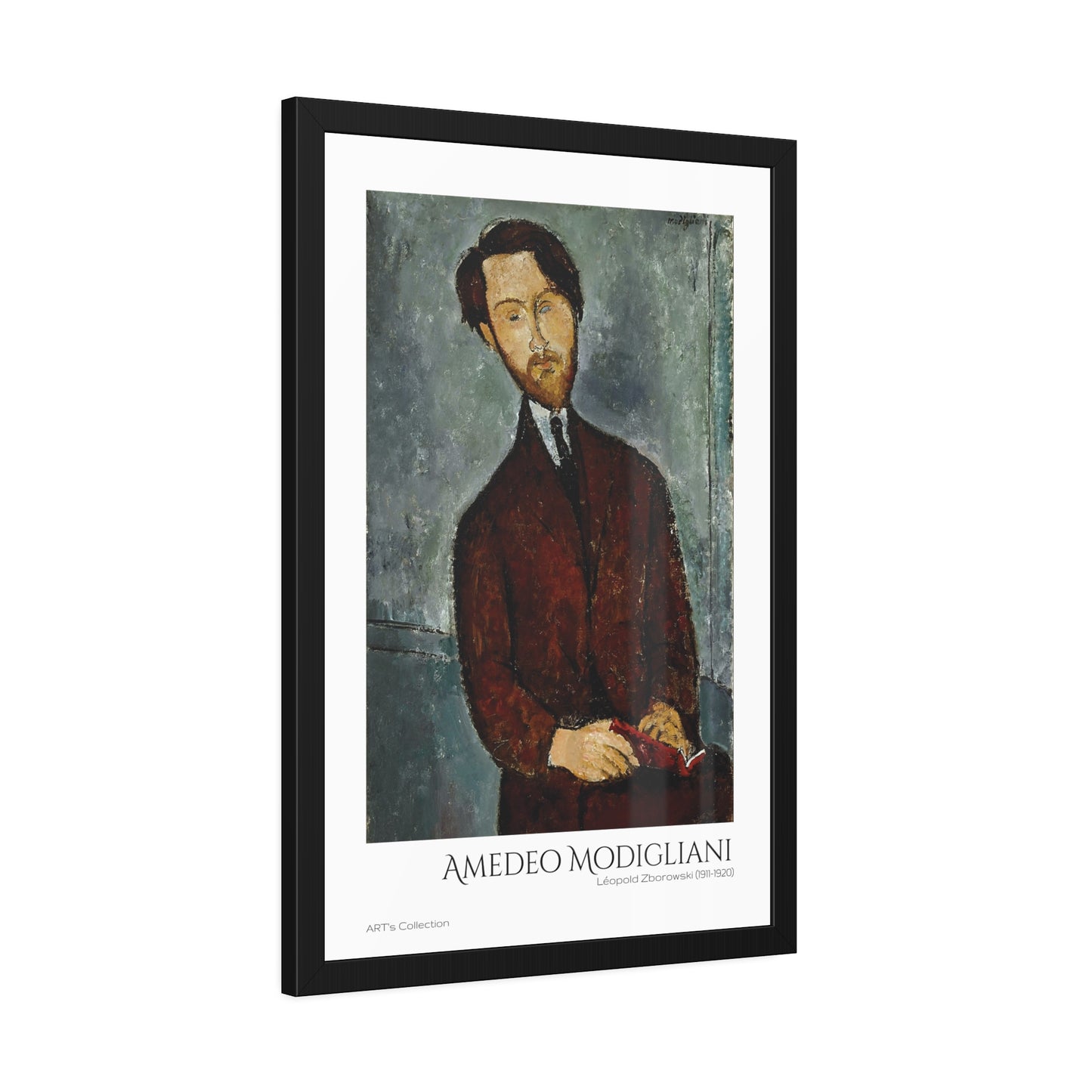 Léopold Zborowski (1911-1920) by Amedeo Modigliani  / Affiche Encadrée série ART's Collection