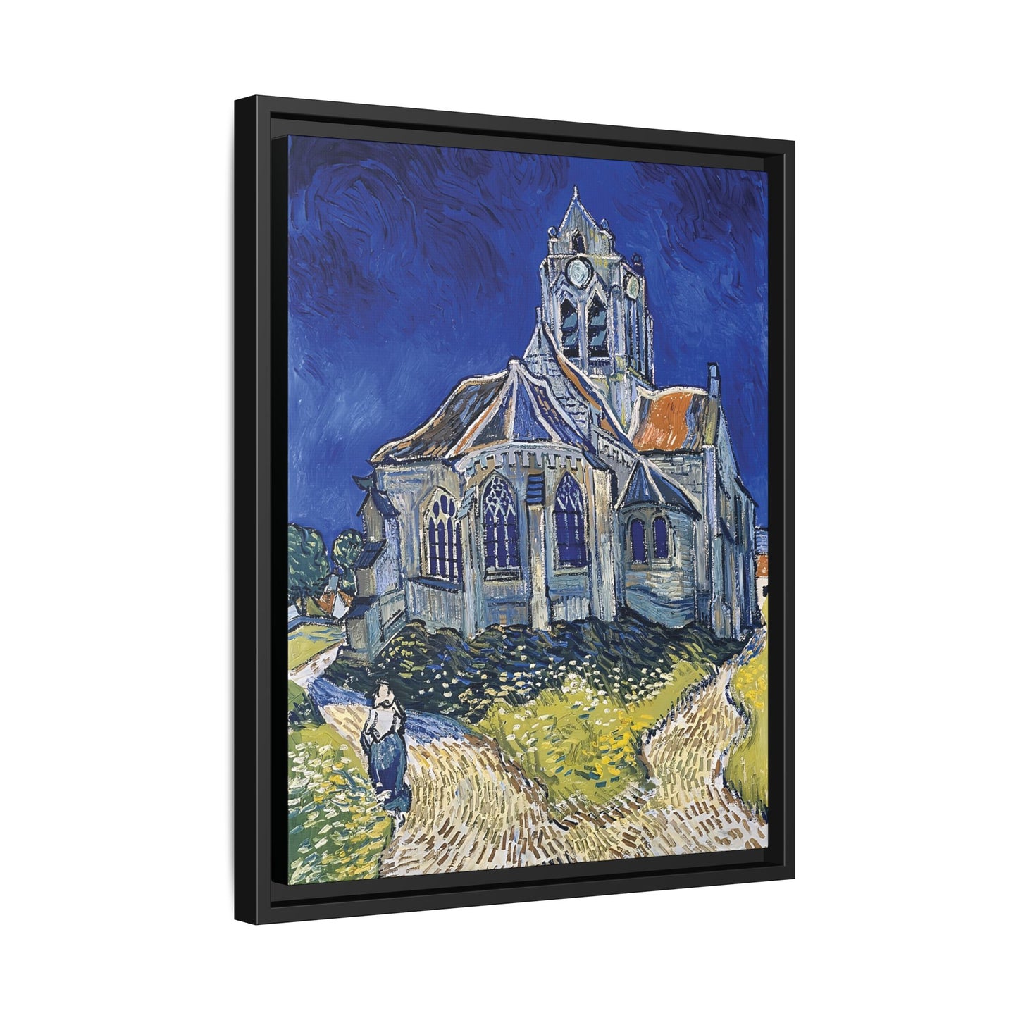 The Church in Auvers-sur-Oise, View from the Chevet (1890) by Vincent van Gogh / Toile encadrée sur caisse américaine