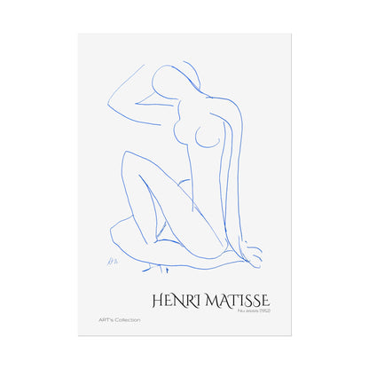 Nu assis (1952) version bleue by Henri Matisse / Affiche imprimée - Série ART's Collection