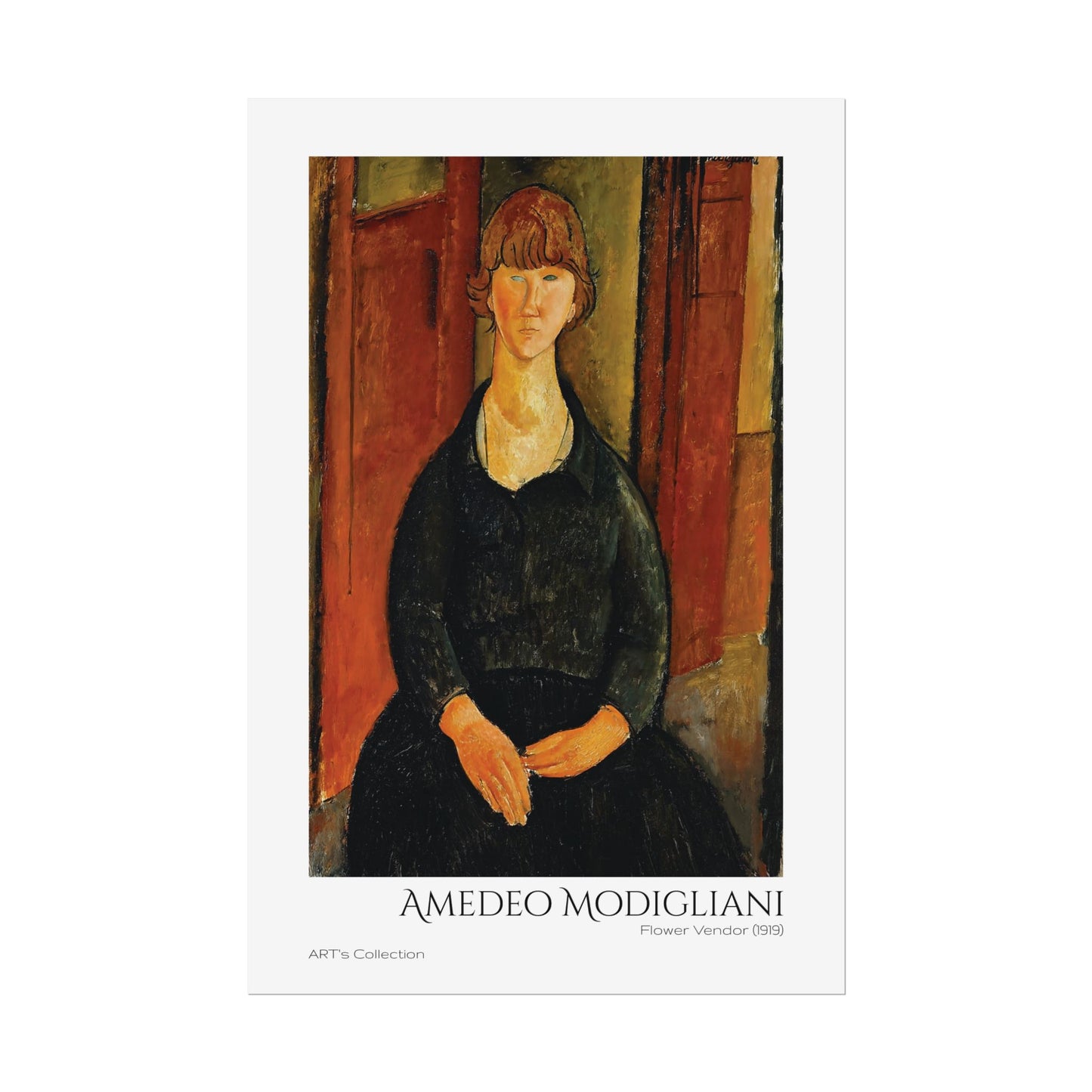 Flower Vendor (1919) by Amedeo Modigliani / Affiche imprimée - Série ART's Collection