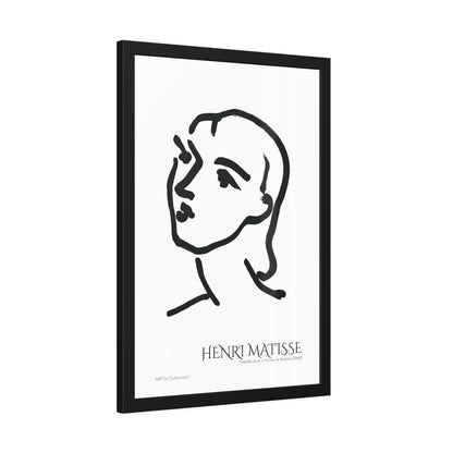 Nadia aux cheveux lisses (1948) by Henri Matisse / Affiche Encadrée série ART's Collection