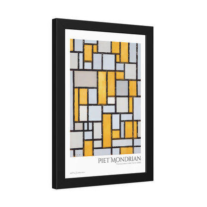 Composition with Grid 1 (1918) by Piet Mondrian / Affiche Encadrée série ART's Collection