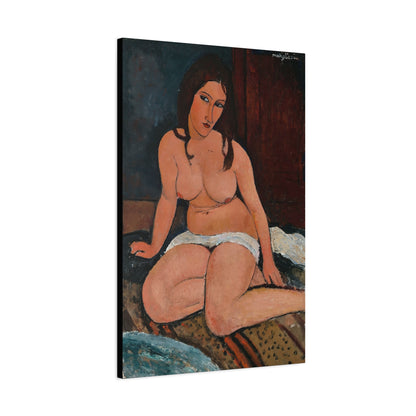 Seated Nude (1917)  by Amedeo Modigliani / Reproduction Fine Art sur Toile / Flanc Large Epaisseur 3.2 cm - 1.25 inch
