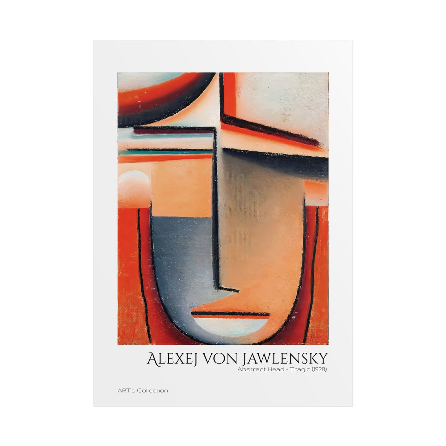 Abstract Head - Tragic (1928) by Alexej von Jawlensky  / Affiche imprimée - Série ART's Collection