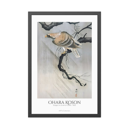 Eagle on branch (1900 - 1910) by Ohara Koson / Affiche Encadrée série ART's Collection
