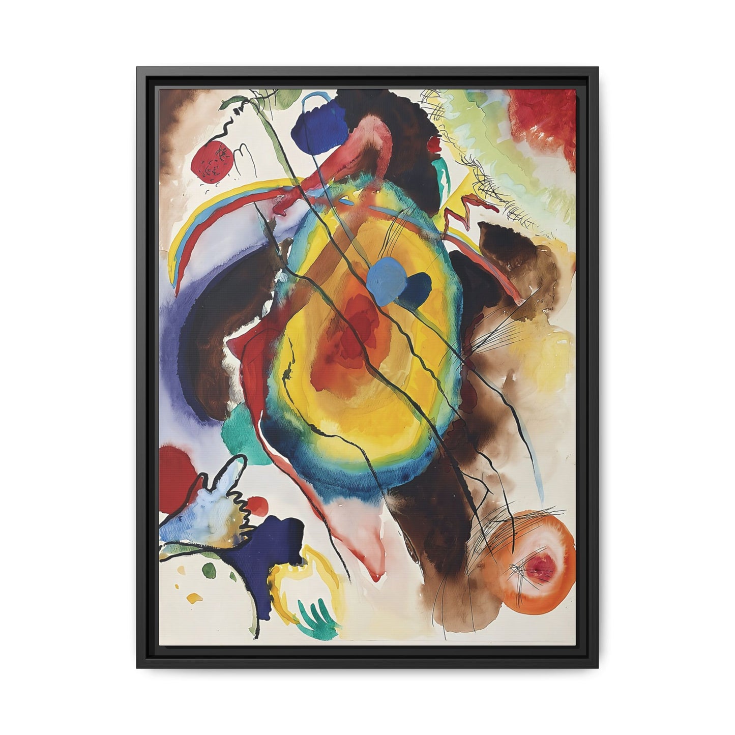 Entwurf zu einem Wandbild für Edwin R. Campbell by Wassily Kandinsky (1914) by Wassily Kandinsky / Toile encadrée sur caisse américaine