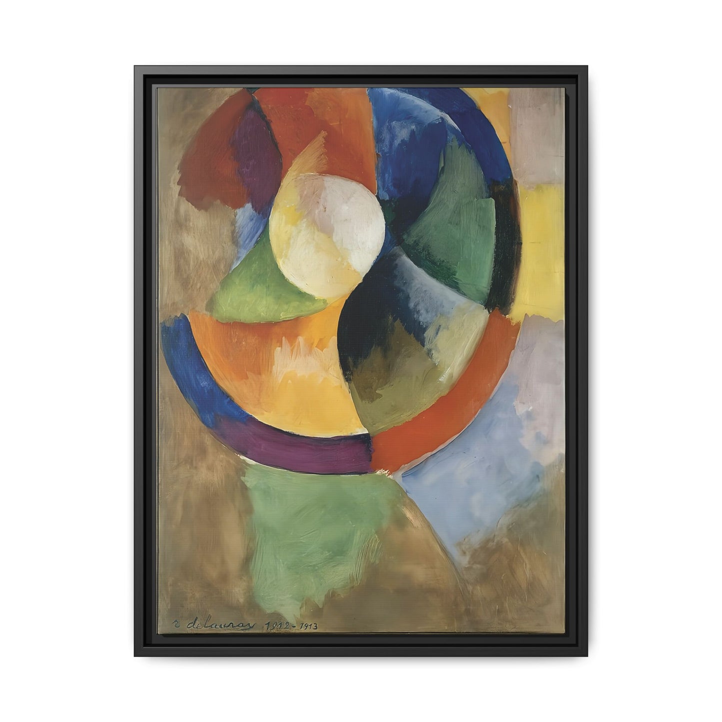 Formes circulaires, Soleil Numéro 2 (1912-13)  by Robert Delaunay  / Toile encadrée sur caisse américaine
